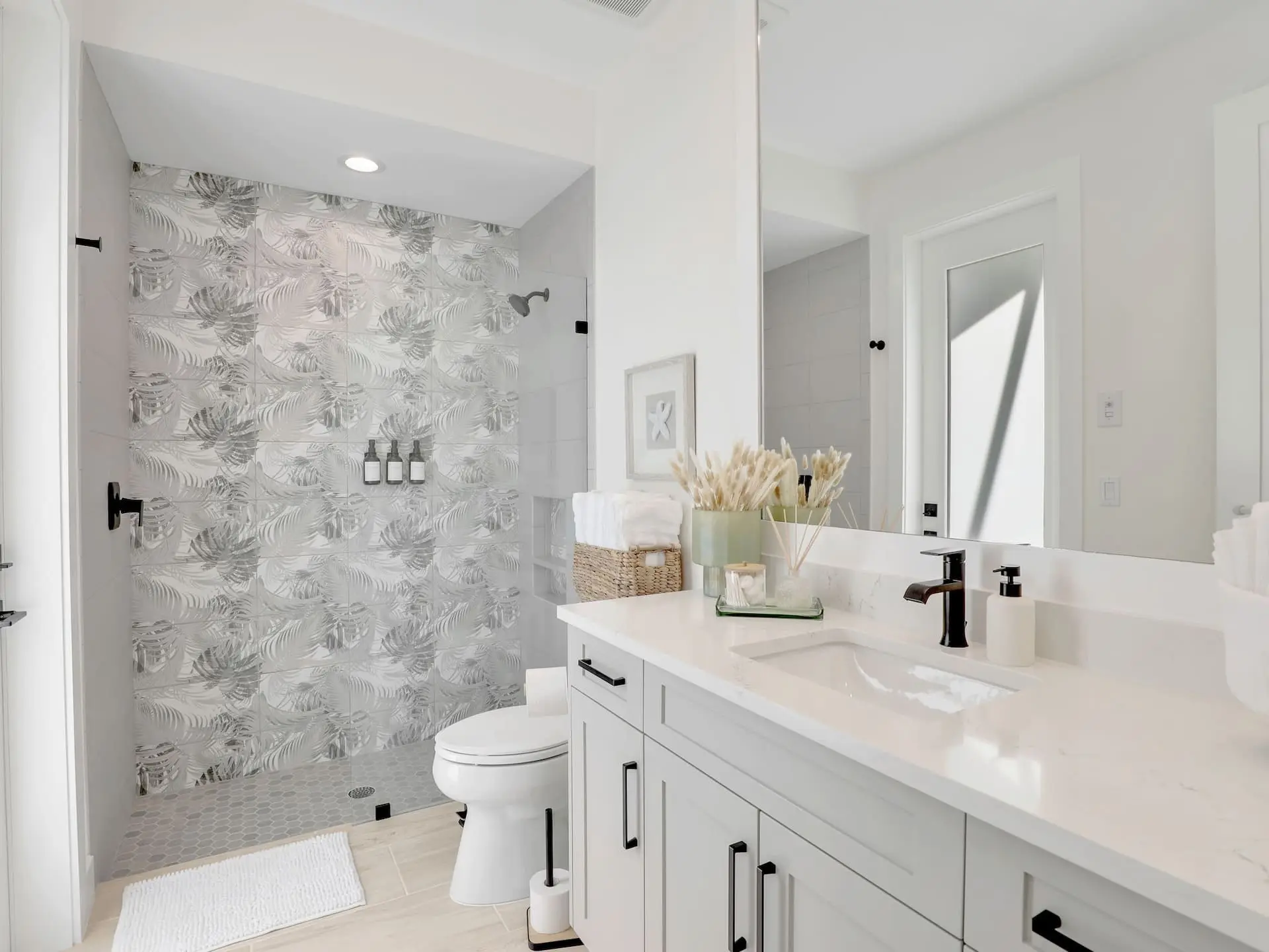 Bathroom with walk-in shower