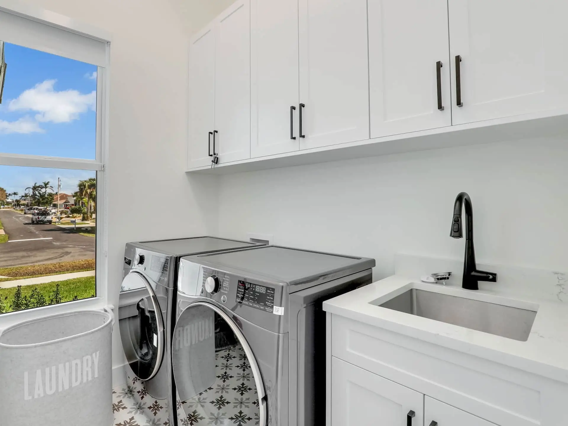 Laundry room with washer and dryer